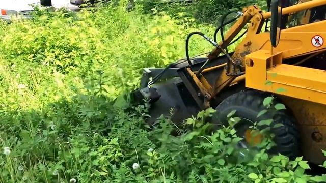 Испытания мульчера по маленькому кустарнику