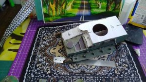 Танк Vikers из бумаги