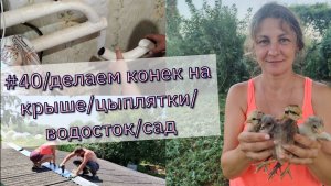 #40/делаем конек на крыше/цыплятки/водосток/сад/Купили дом в Краснодарском крае