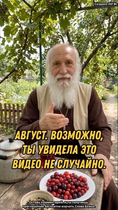 Август. Возможно, ты увидела это видео не случайно. Среди миллионов людей, Бог знает именно тебя.