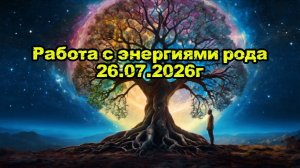 Работа с энергиями рода 26.07.2026г