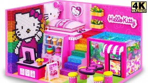 Как сделать мини-магазин на тему Hello Kitty с красивым аквариумом ❤️ Миниатюрный дом своими ру
