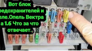 Вот блок предохранителей Опель Вектра а .Что за что отвечает.