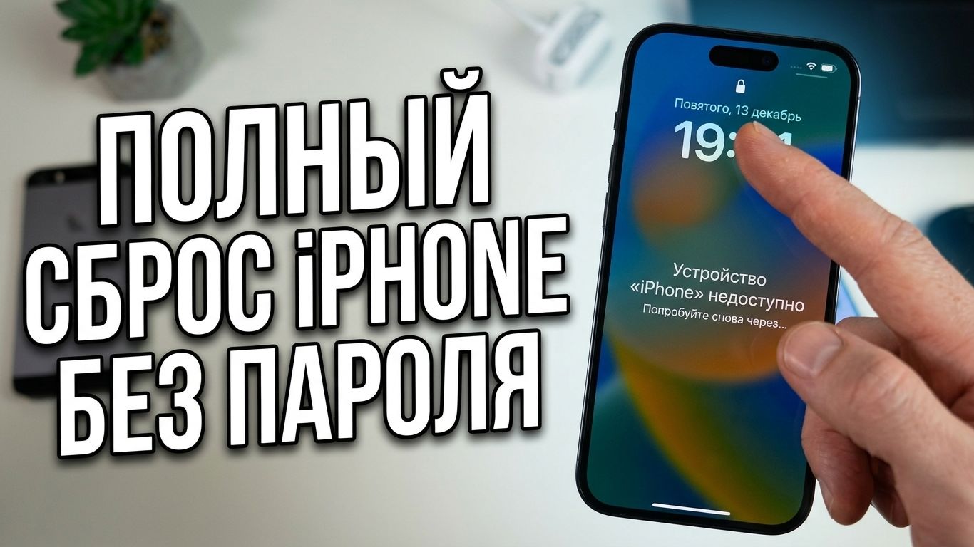 [3 способа] Полный сброс IPhone без пароля: как разблокировать IPhone X–17, если забыли код (2026)
