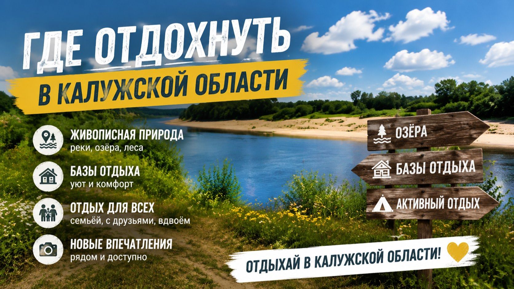 КРАСИВЫЕ МЕСТА ДЛЯ ОТДЫХА, Река Ока. Калужская область.