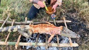 Мясо крокодила, приготовленное на гриле — это очень вкусно