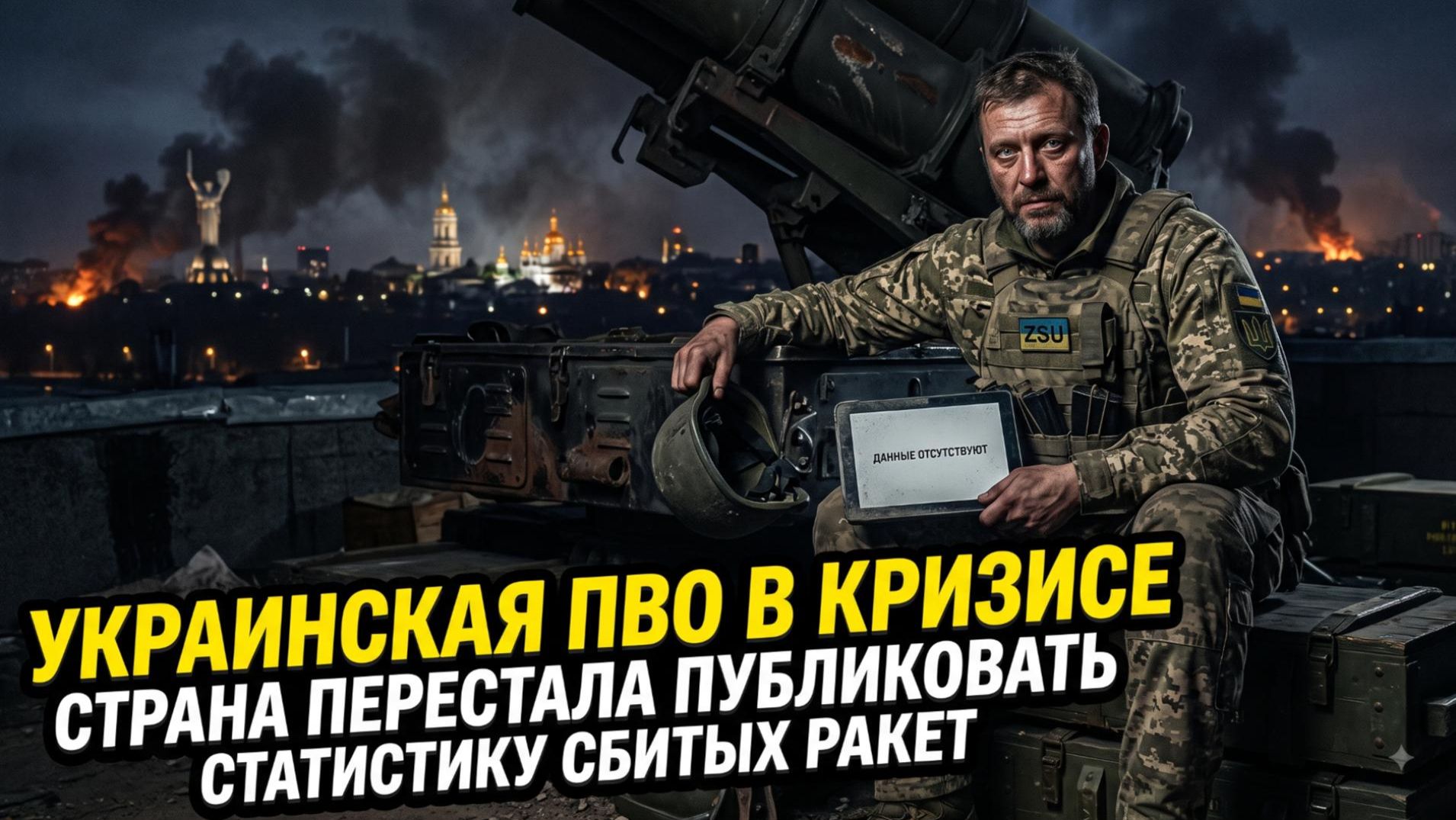 🚨Украинская ПВО в кризисе: страна перестала публиковать статистику сбитых ракет