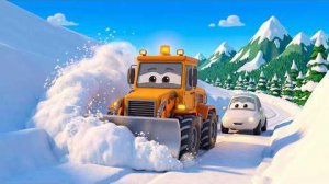 ❄️ Огромный снегоуборщик расчищает горную дорогу! 😱🚜