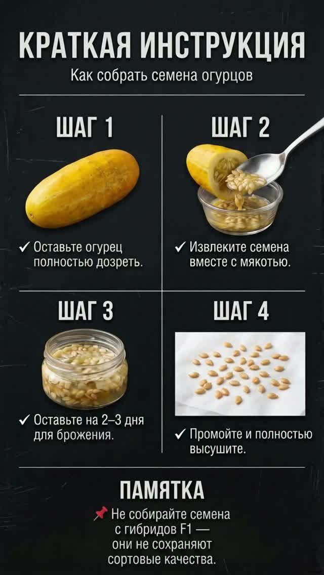 🥒 Большинство дачников срывают огурцы слишком рано.