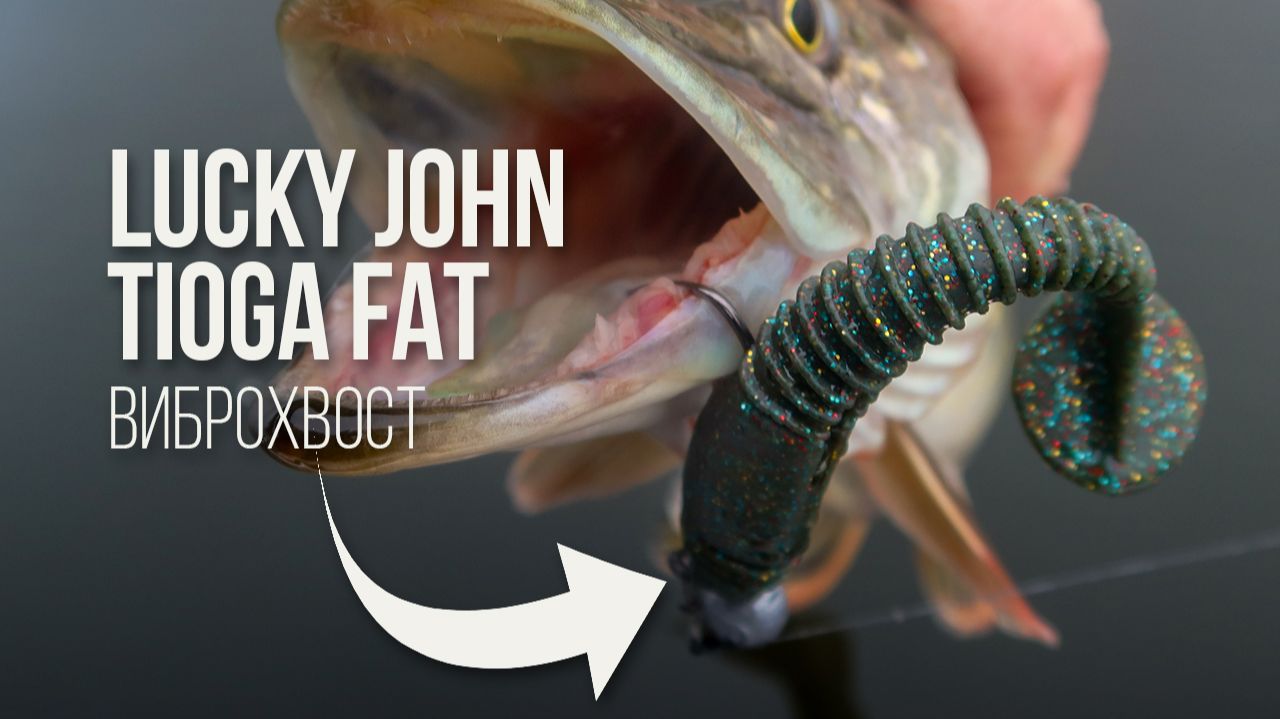 Толстый виброхвост Lucky John Tioga Fat. Секретная приманка для щуки! Как оснащать и ловить на джиг?