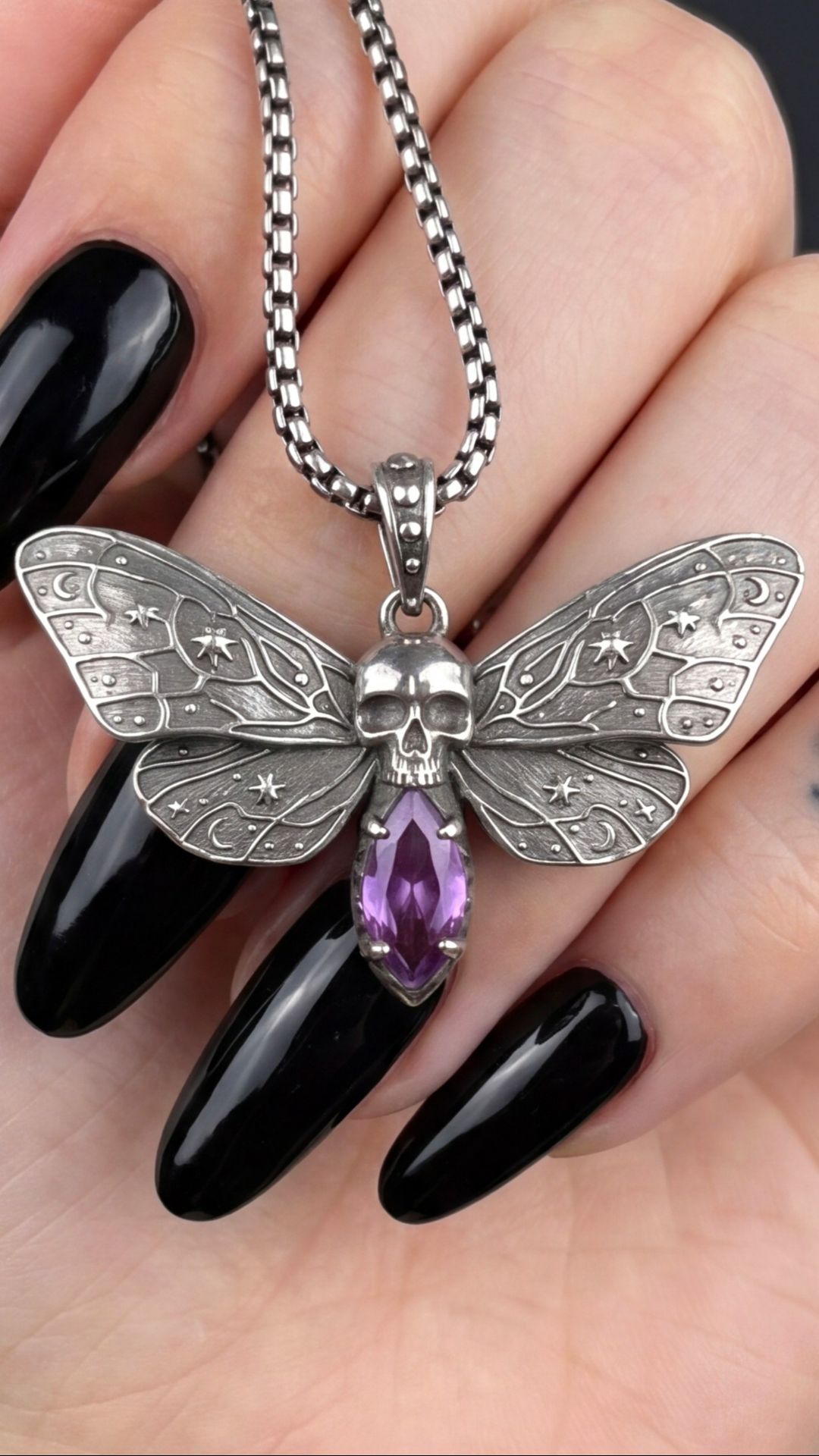Массивный кулон «Пурпурная бабочка перерождения» от StarfallShop