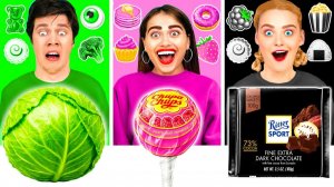 24 Часа Едим Еду Одного Цвета Челлендж # Крутые Трюки с Едой с Ideas4Fun Challenge