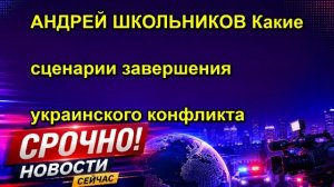 АНДРЕЙ ШКОЛЬНИКОВ Какие сценарии завершения украинского конфликта