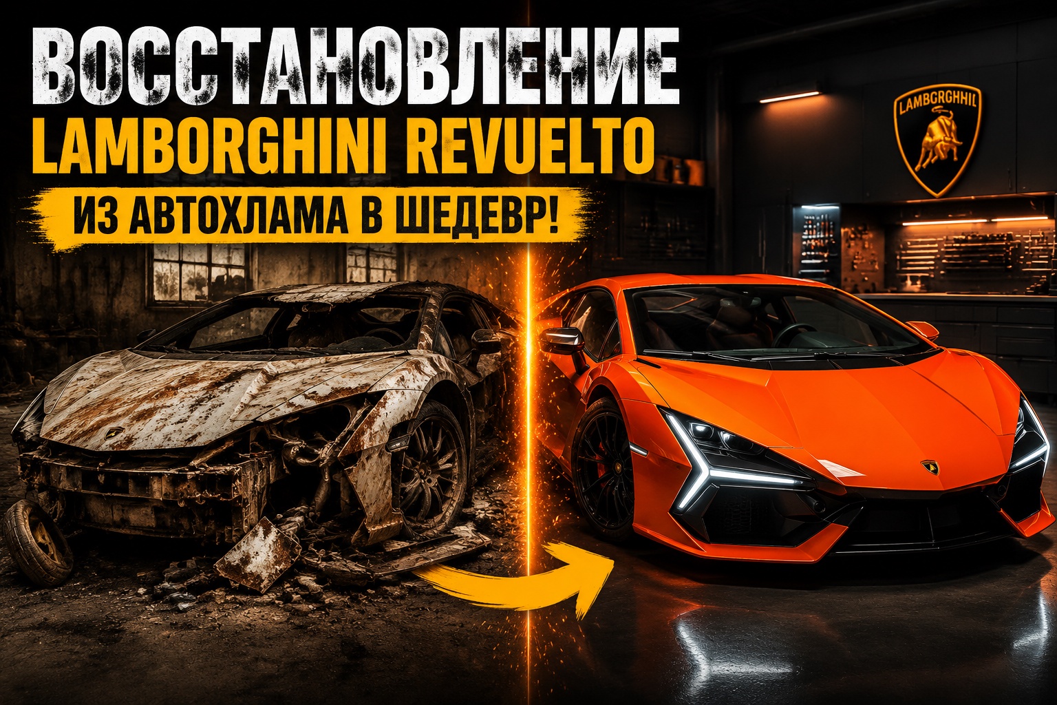Реставрация заброшенного Lamborghini Revuelto Super Sport