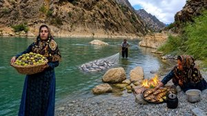 🏔️🐟 Горная рыбалка | Сбор горного инжира и жарка рыбы на природе 🔥