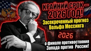 «КРАЙНИЙ СРОК — 2026 ГОД!» Засекреченный прогноз Вольфа Мессинга о финале. Запад против России!