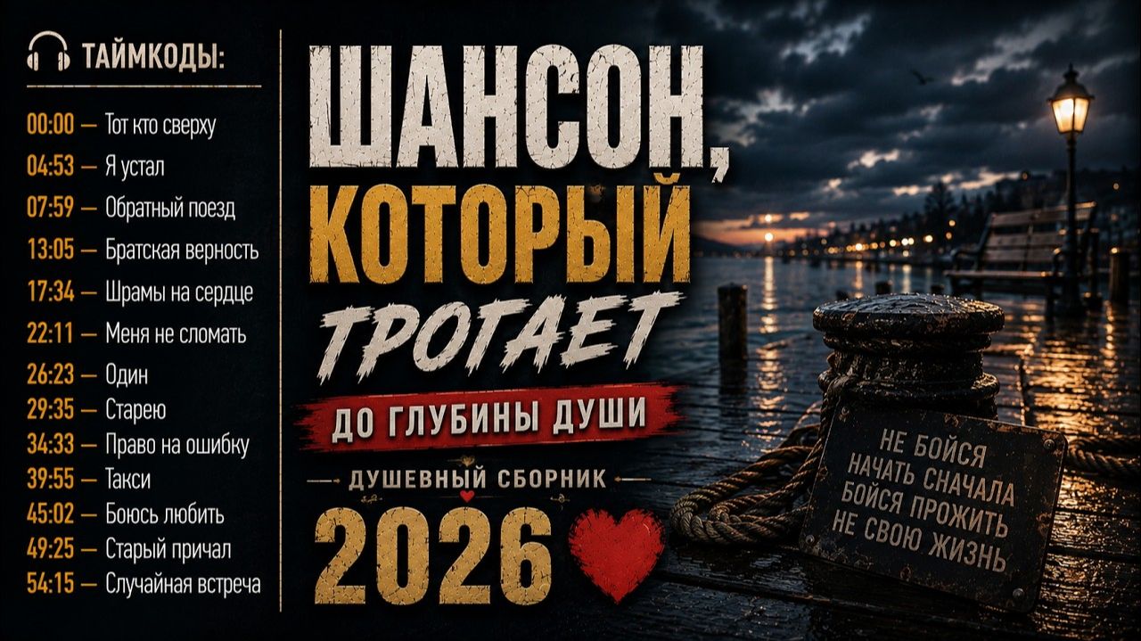 РУССКИЙ ХИТ 2026 🥓Шансон который трогает до глубины души🎶 Душевный сборник 2026