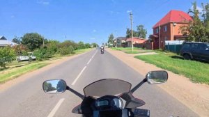 Yamaha XJ6 on the old roads near Krasnodar