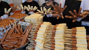сыр хот-дог - корейская уличная еда
