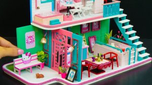 Миниатюрный кукольный домик Hello Kitty своими руками ~ Современный дом для вечеринок