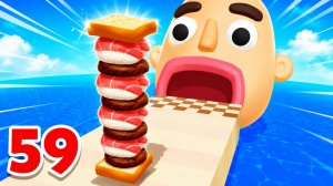 Sandwich Runner | прохождение уровня 41-59 | Смотреть геймплей