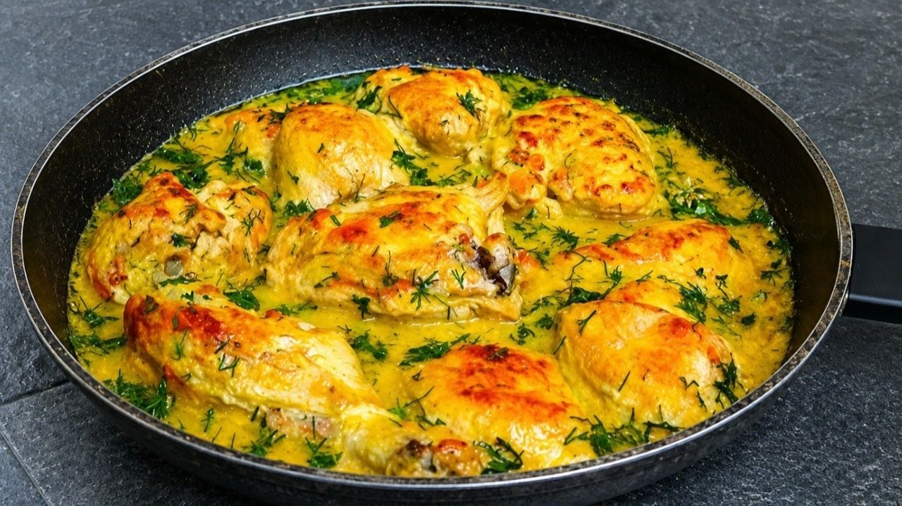 Курица на сковороде Вкуснее, чем в духовке Вкусный и быстрый ужин для семьи‼️