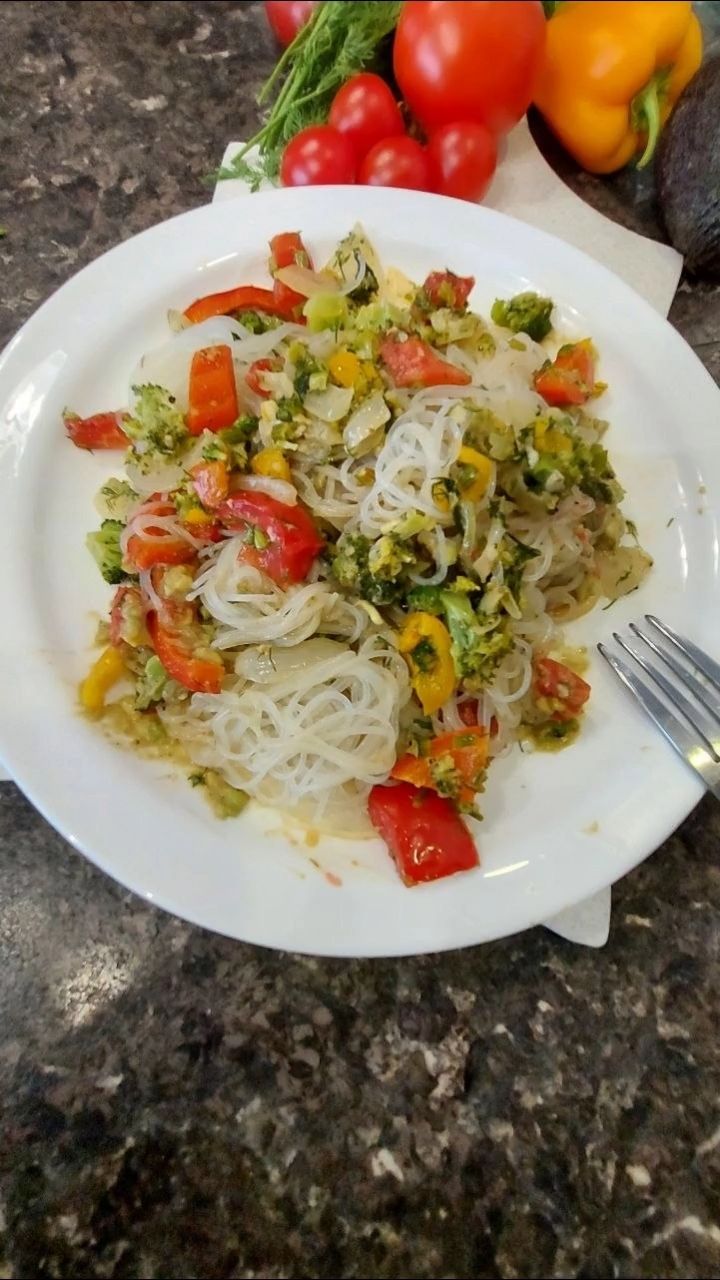 Фунчоза с овощами