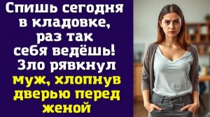 Спишь сегодня в кладовке, раз так себя ведёшь! — Зло рявкнул муж, хлопнув дверью перед женой
