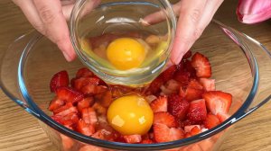 Hast du Erdbeeren und zwei Eier? Neues, unglaubliches Rezept!