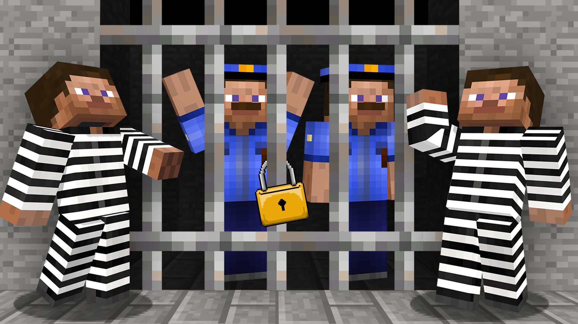 ПРЕСТУПНИКИ ПОСАДИЛИ ПОЛИЦЕЙСКИХ В ТЮРЬМУ В МАЙНКРАФТ | Риколит Minecraft
