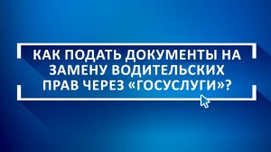Как подать документы на замену водительских прав через «Госуслуги»
