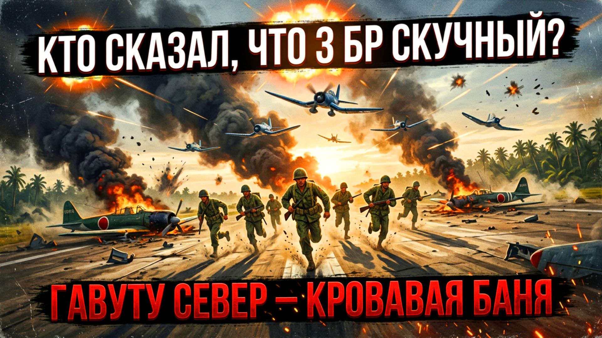 Enlisted - 3 БР Аэродром Гавуту Север (Уничтожение) Битва за Тихий океан (Без комментариев)