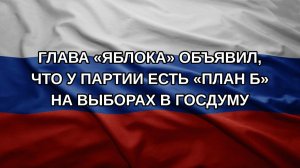 Глава «Яблока» объявил, что у партии есть «план Б» на выборах в Госдуму