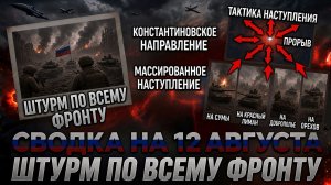 СВОДКА БОЕВЫХ ДЕЙСТВИЙ НА 12 АВГУСТА, КАРТА СВО СЕГОДНЯ, НОВОСТИ , СВО НА УКРАИНЕ 2026 ЮРИЙ ПОДОЛЯКА