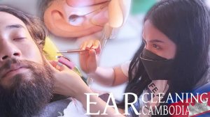 【耳かき】モジャモジャ客の耳掃除 ☆ 耳毛剃りASMR カンボジア理髪店