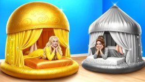 Построили секретную комнату для близняшек! Золотая Девушка vs Серебряная Девушка!