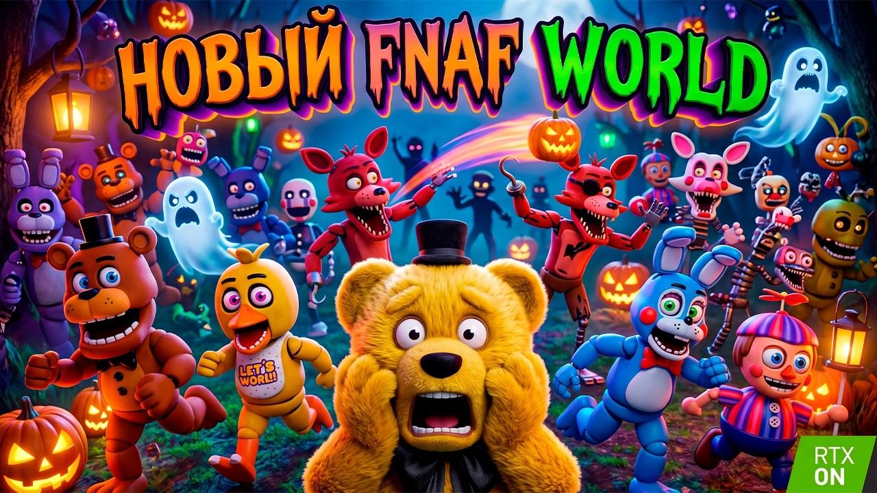 НОВЫЙ FNAF WORLD Хэллоуинский Мир  FNaF World : Refreshed