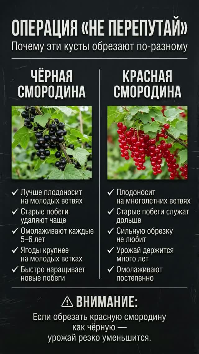 🫐 Два похожих куста, но одна и та же обрезка может оставить вас без ягод.