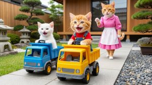 🐱🚗 Маленький котёнок мечтает об игрушечной машинке. Мама-кошка с любовью печёт, чтобы воплотить