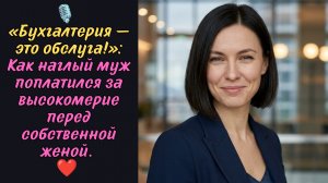 «Бухгалтерия — это обслуга!»: Как наглый муж поплатился за высокомерие перед собственной женой.