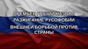 Премьер Грузии назвал разжигание русофобии внешней борьбой против страны
