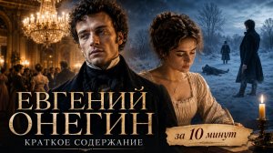 Евгений Онегин — краткий пересказ за 10 минут | Пушкин