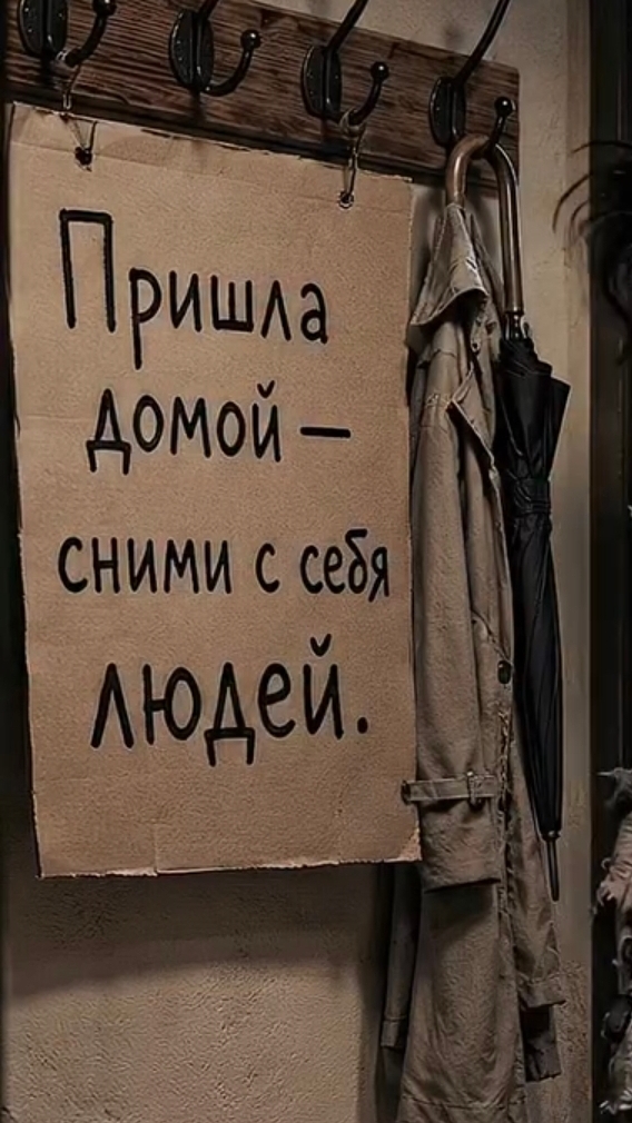Пришла домой -снимм с людей с себя