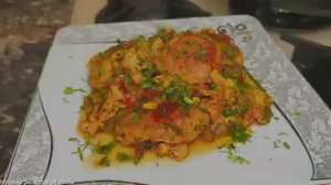 Курица с овощами в заливке.