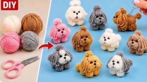 Самая Милая Маленькая Собачка из Ниток - ЛЕГКО🐶🧶🐕 | DIY