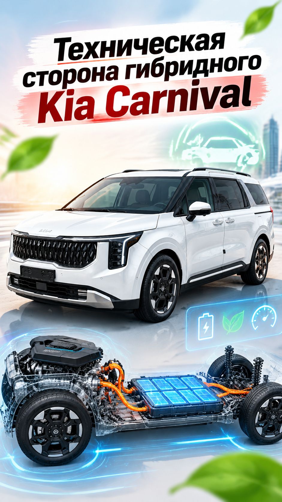 Техническая сторона гибридного Kia Carnival