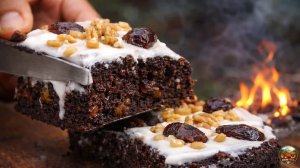 Финиковый пирог из 4 ингредиентов прямо на костре