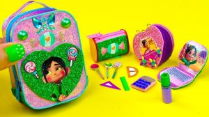 Миниатюрные школьные принадлежности Wreck It Ralph своими руками ~ рюкзак, пенал и многое друго