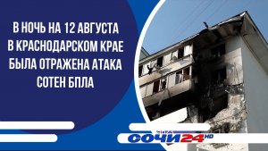 В ночь на 12 августа в Краснодарском крае была отражена атака сотен БПЛА