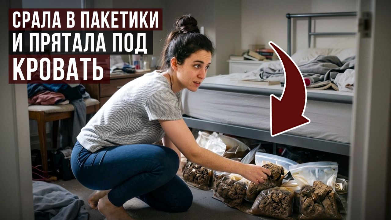 ХРАНИЛА ПОДПИСАННЫЕ ПАКЕТЫ С Г@ВНОМ ПОД КРОВАТЬЮ